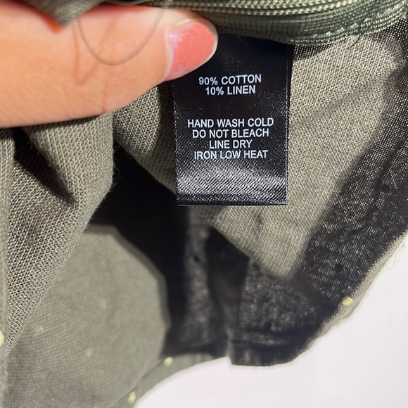 LULUS The Sweetest Olive Green Polka Dot Crop Top Size Large - Picture 7 of 10